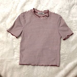 Women striped crop top